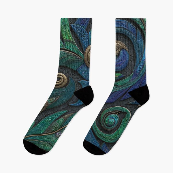 Item preview, New Zealand Māori Paua Pattern Koru Design 460 designed and sold by GrinGalore.