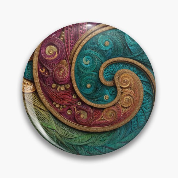 Item preview, New Zealand Māori Paua Pattern Koru Design 461 designed and sold by GrinGalore.