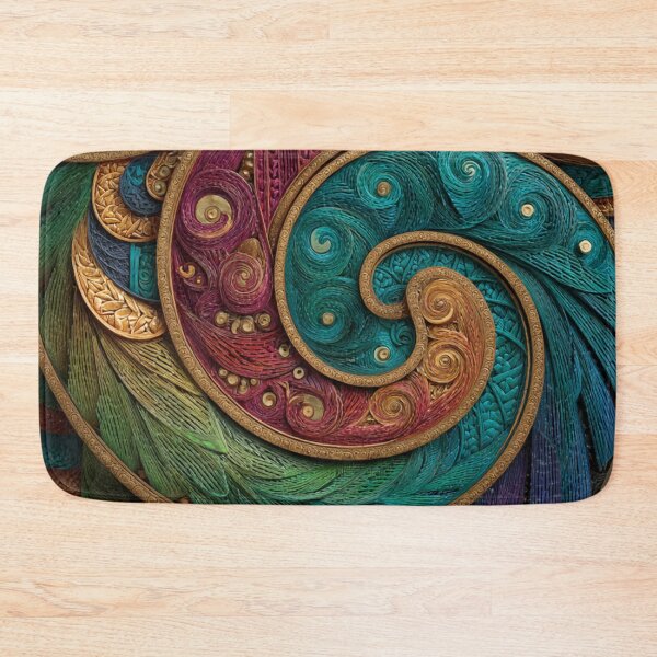 Item preview, New Zealand Māori Paua Pattern Koru Design 461 designed and sold by GrinGalore.