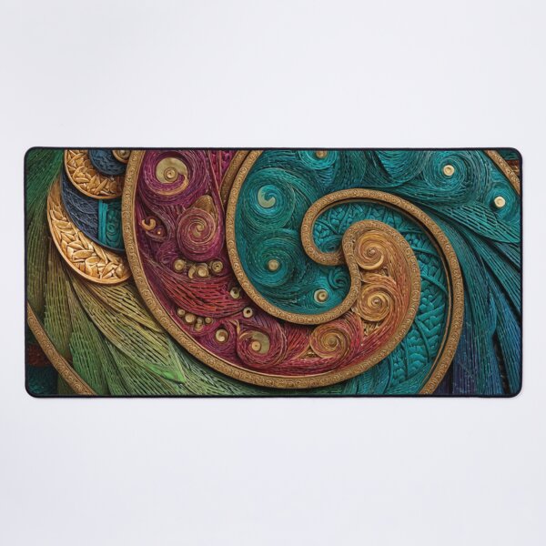 Item preview, New Zealand Māori Paua Pattern Koru Design 461 designed and sold by GrinGalore.