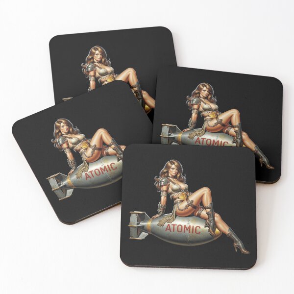 Item preview, Wasteland Pin-up Girl on an Atomic Bomb designed and sold by VintageBazaar.