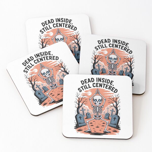Item preview, Dead Inside, Still Centered – Skeleton Yoga Pose designed and sold by ArtByYunus.