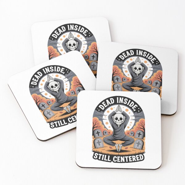 Item preview, Dead Inside, Still Centered – Skeleton Yoga Pose designed and sold by ArtByYunus.