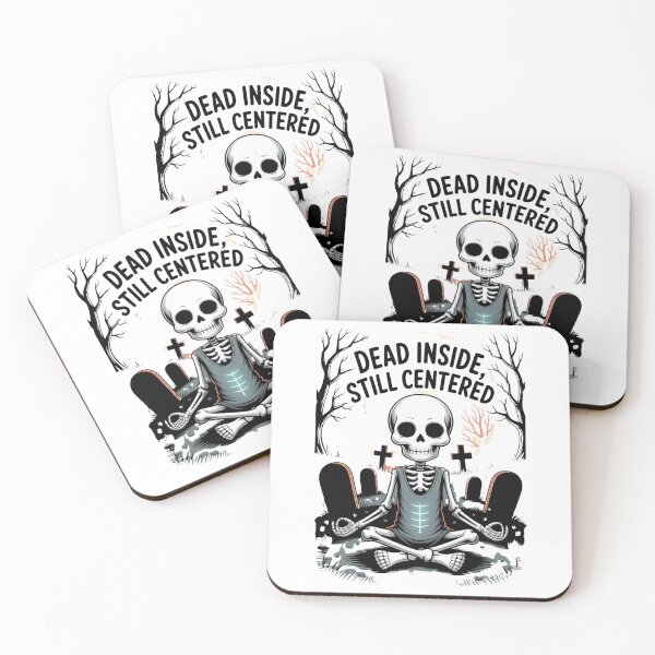 Item preview, Dead Inside, Still Centered – Skeleton Yoga Pose designed and sold by ArtByYunus.