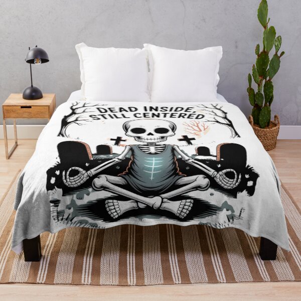 Item preview, Dead Inside, Still Centered – Skeleton Yoga Pose designed and sold by ArtByYunus.