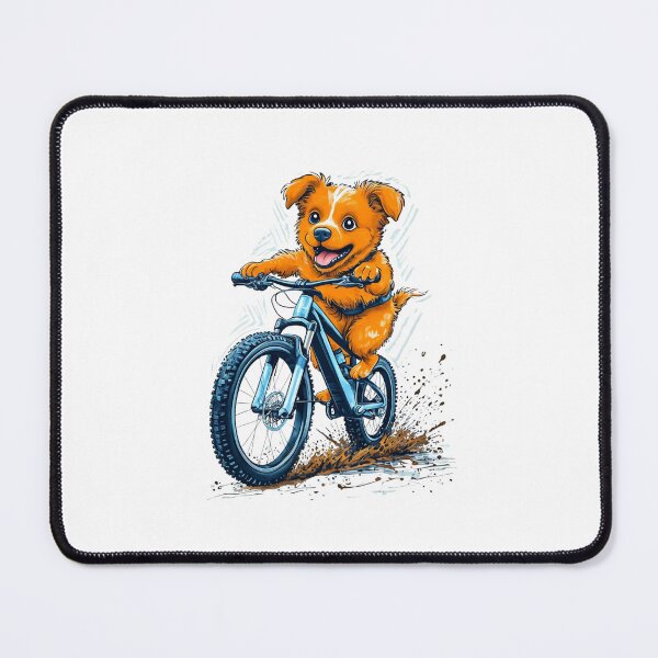 Item preview,  "Dog Riding a Bicycle" Men's T-Shirt – Fun Kitten Wheelie Graphic & Eco-Friendly Fashion designed and sold by Colorful-Garden.