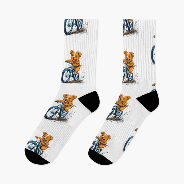Item preview, "Dog Riding a Bicycle" Men's T-Shirt – Fun Kitten Wheelie Graphic & Eco-Friendly Fashion designed and sold by Colorful-Garden.