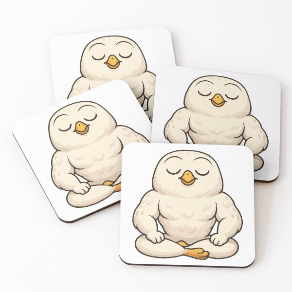 Item preview, Meditation Yoga Owl Сalm Gym – Muscular Owl Lifting Weights Fitness Illustration designed and sold by MaratusVolans.