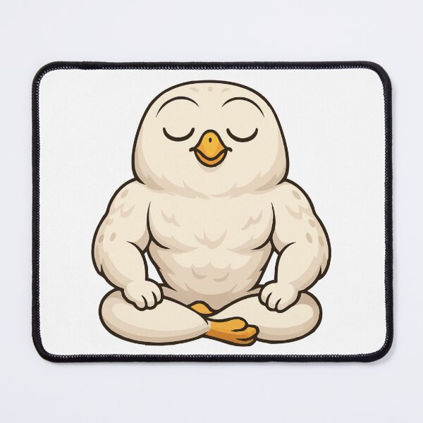 Item preview, Meditation Yoga Owl Сalm Gym – Muscular Owl Lifting Weights Fitness Illustration designed and sold by MaratusVolans.