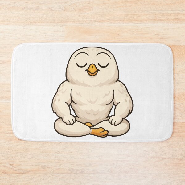 Item preview, Meditation Yoga Owl Сalm Gym – Muscular Owl Lifting Weights Fitness Illustration designed and sold by MaratusVolans.