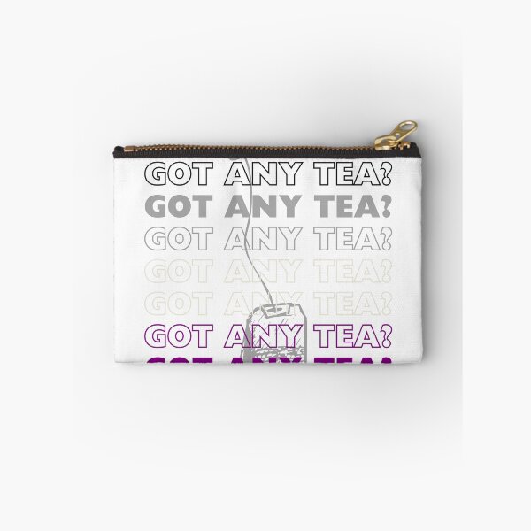 Item preview, GOT ANY TEA? Asexual Pride Teabag Sticker Subtle Ace Design Sticker/Magnet/Print designed and sold by eggface.sandwich.