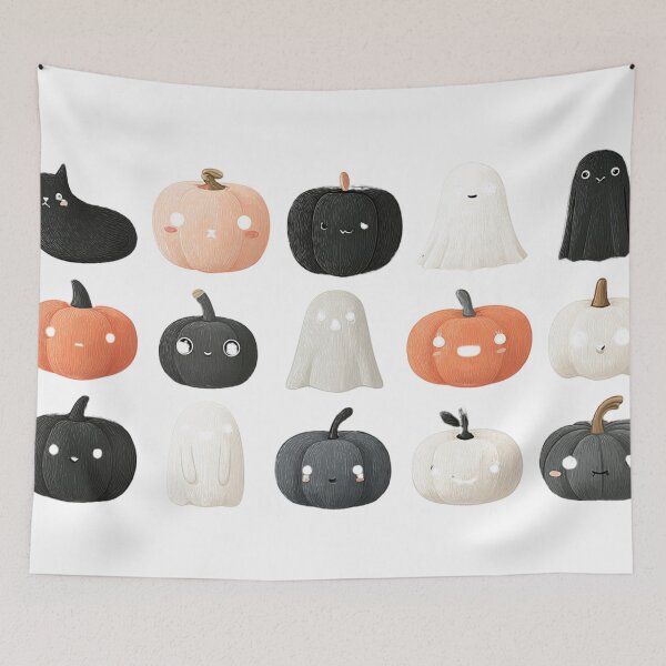 Item preview, Kawaii Halloween Ghosts & Pumpkins – Cute Pastel Sticker Bundle designed and sold by pimkamol.