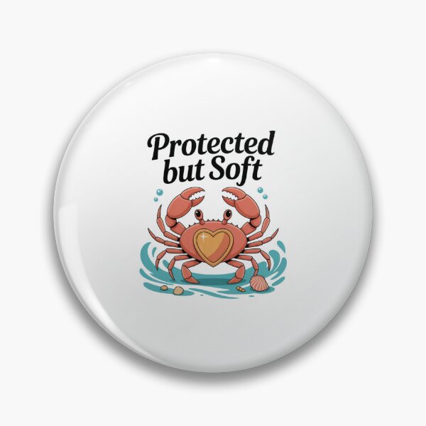 Item preview, Protected but Soft – Cute Crab with Heart Shell designed and sold by ArtByYunus.