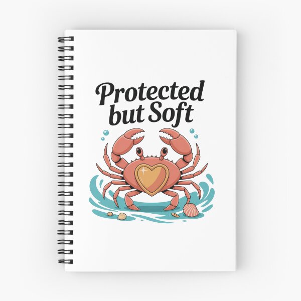 Item preview, Protected but Soft – Cute Crab with Heart Shell designed and sold by ArtByYunus.