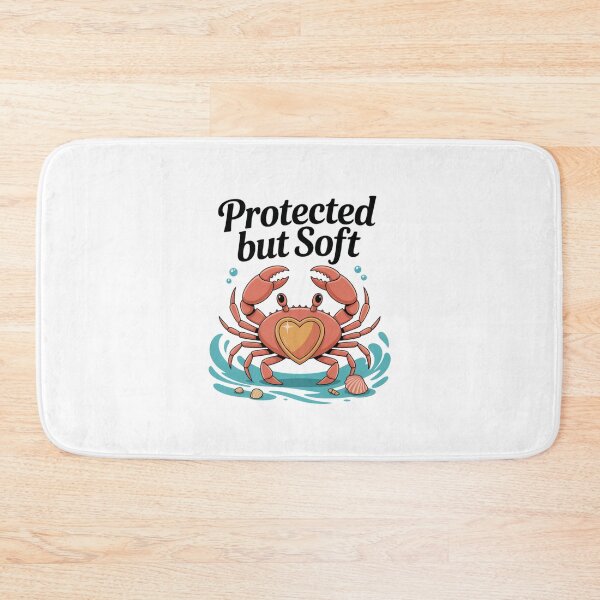 Item preview, Protected but Soft – Cute Crab with Heart Shell designed and sold by ArtByYunus.