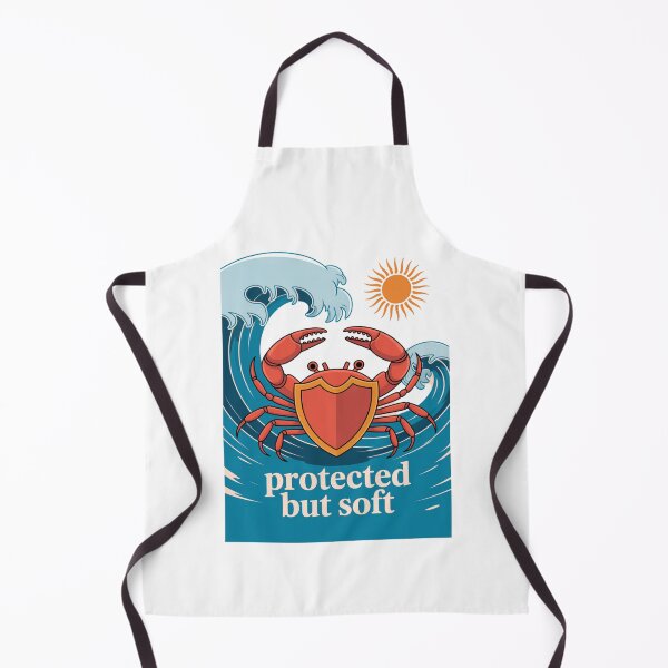 Item preview, Protected but Soft – Cute Crab with Heart Shell designed and sold by ArtByYunus.