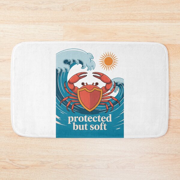 Item preview, Protected but Soft – Cute Crab with Heart Shell designed and sold by ArtByYunus.