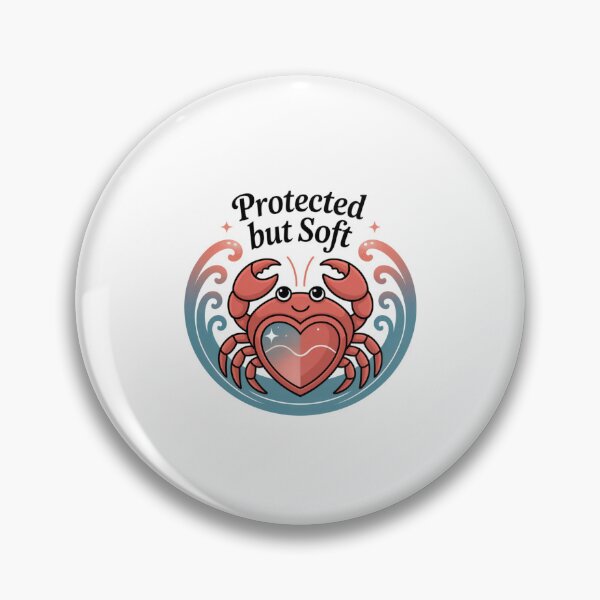 Item preview, Protected but Soft – Cute Crab with Heart Shell designed and sold by ArtByYunus.