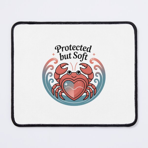 Item preview, Protected but Soft – Cute Crab with Heart Shell designed and sold by ArtByYunus.