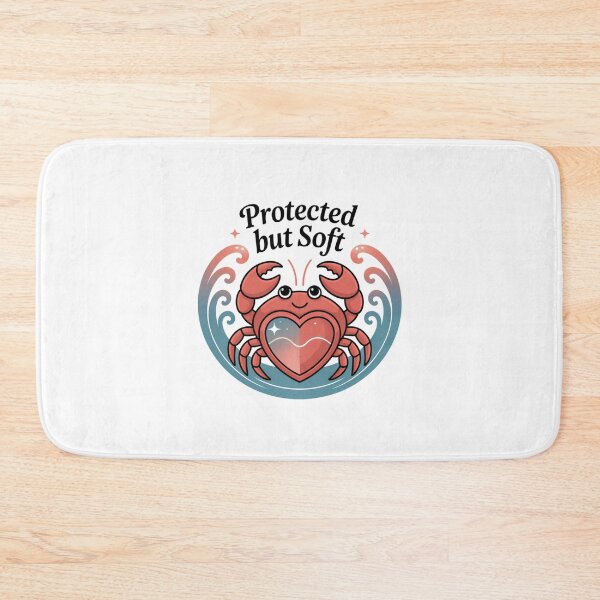 Item preview, Protected but Soft – Cute Crab with Heart Shell designed and sold by ArtByYunus.