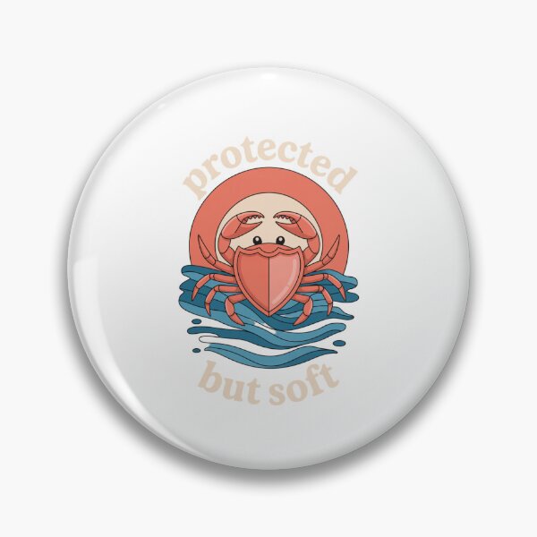 Item preview, Protected but Soft – Cute Crab with Heart Shell designed and sold by ArtByYunus.