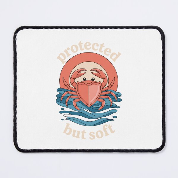 Item preview, Protected but Soft – Cute Crab with Heart Shell designed and sold by ArtByYunus.