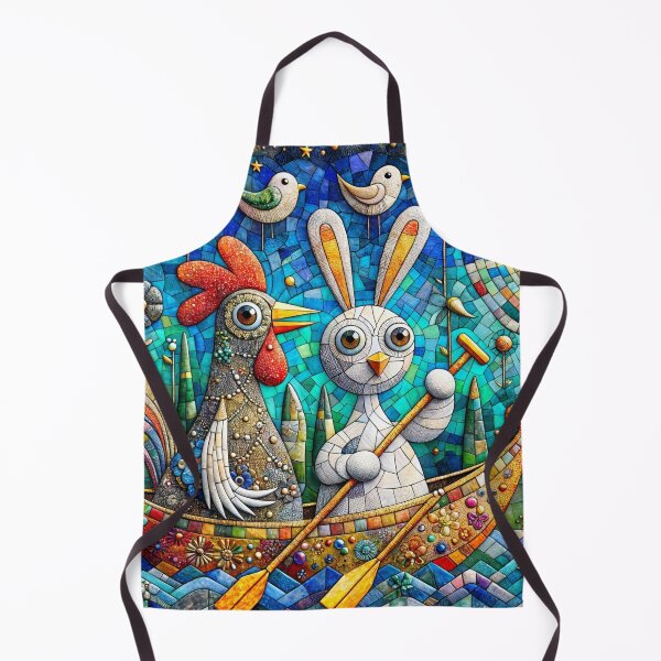 Item preview, Rooster and Bunny adrift on Gentle Waters designed and sold by M-Y-A-R-T-.