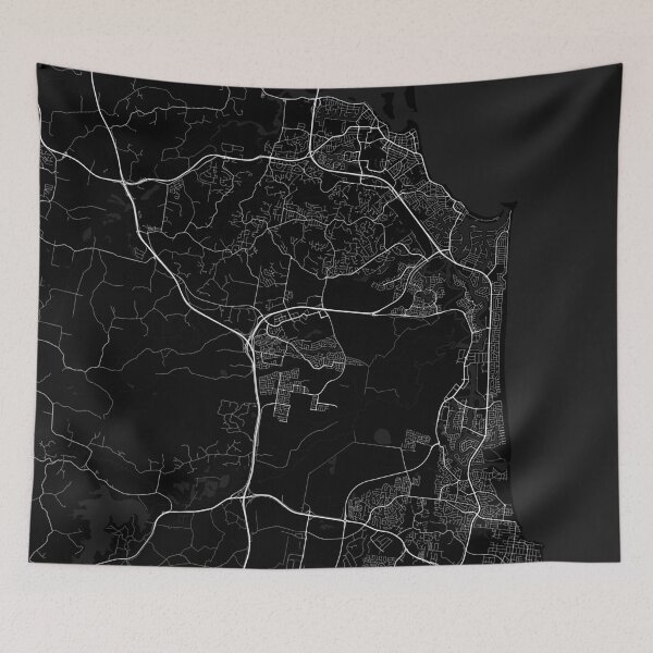 Item preview, Sunshine Coast City Map of Queensland, Australia - Full Moon designed and sold by deMAP.