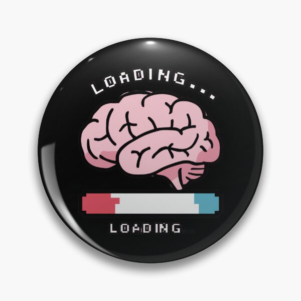Item preview, Brain Loading Please Wait – Funny Overthinking Pixel Art Anxiety Humor Design designed and sold by Silly Shapes Co..