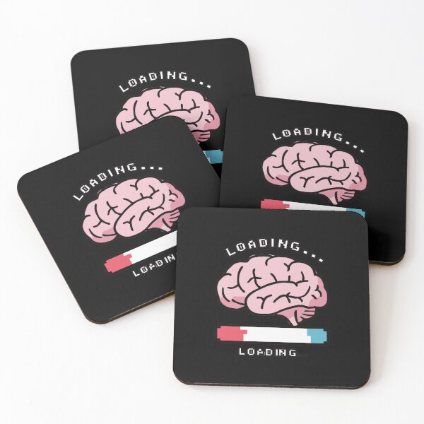 Item preview, Brain Loading Please Wait – Funny Overthinking Pixel Art Anxiety Humor Design designed and sold by Silly Shapes Co..