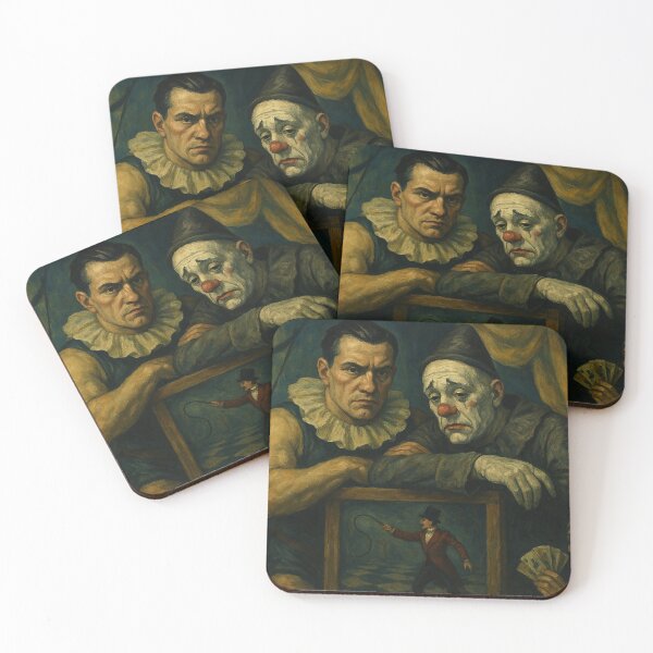 Item preview, Melancholic Circus Clown Painting designed and sold by weirdfishes123.