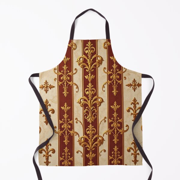 Item preview, Rust & Alabaster Striped Gold Baroque designed and sold by DesignsByPrnces.