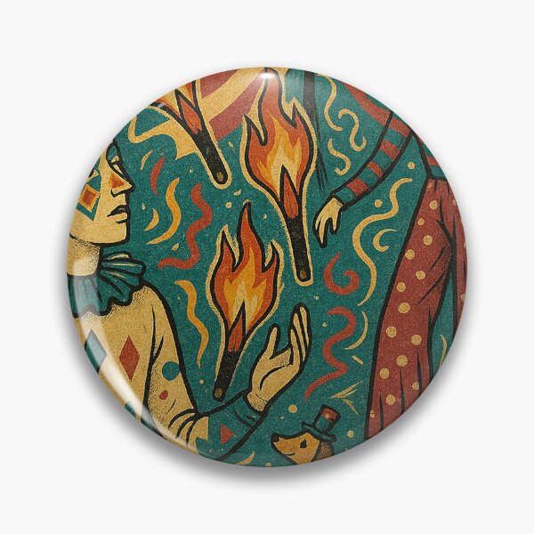 Item preview, Vintage Circus Fire Juggler Scene designed and sold by weirdfishes123.