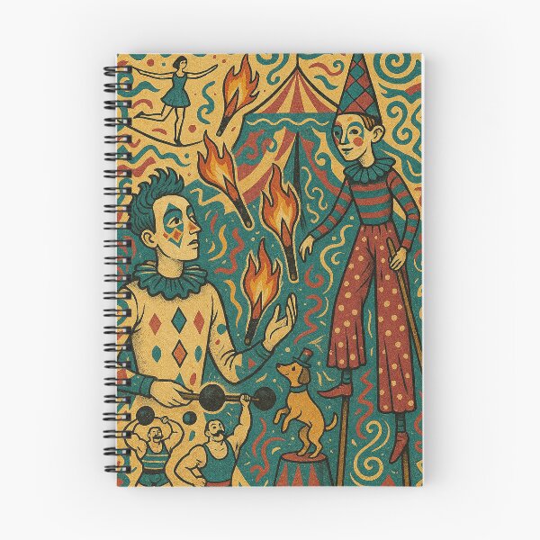 Item preview, Vintage Circus Fire Juggler Scene designed and sold by weirdfishes123.