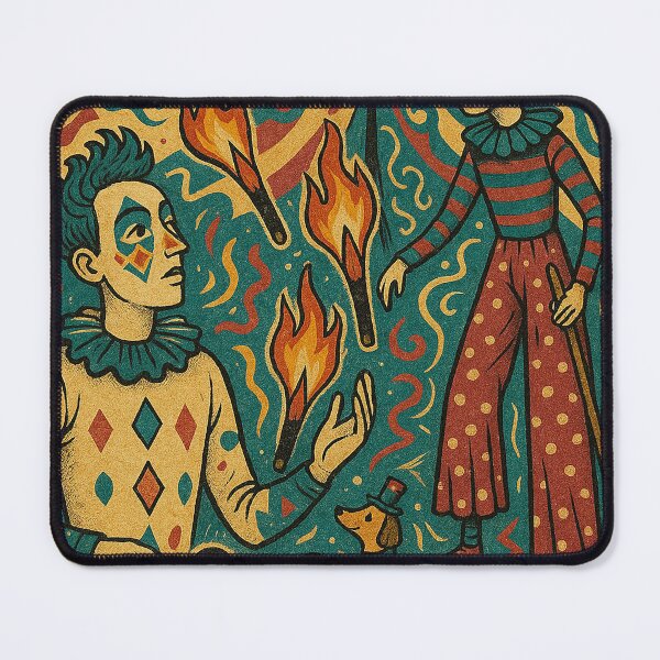 Item preview, Vintage Circus Fire Juggler Scene designed and sold by weirdfishes123.