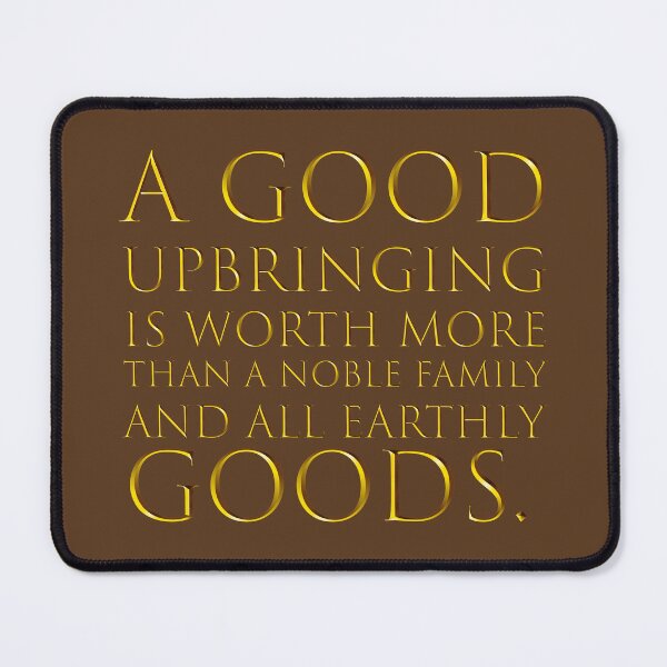Item preview, Inspirational Quote About Upbringing – Gold Lettering Elegant Wisdom Wall Art designed and sold by Wisdom Wear.