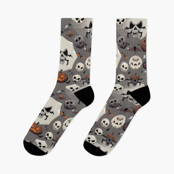 Item preview, Skull and Ghosts Spooky Seamless Pattern & Halloween Seamless textures  designed and sold by TheGaliyaStudio.