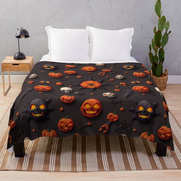 Item preview, Spooky Pumpkin and Skull Digital Paper & Halloween repeat textures designed and sold by TheGaliyaStudio.