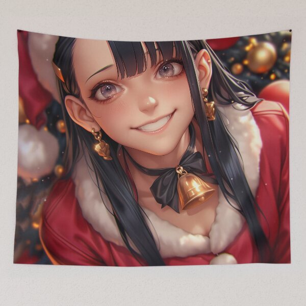 Item preview, Christmas Anime Girl Bell Choker Smile designed and sold by HumbertoValveno.