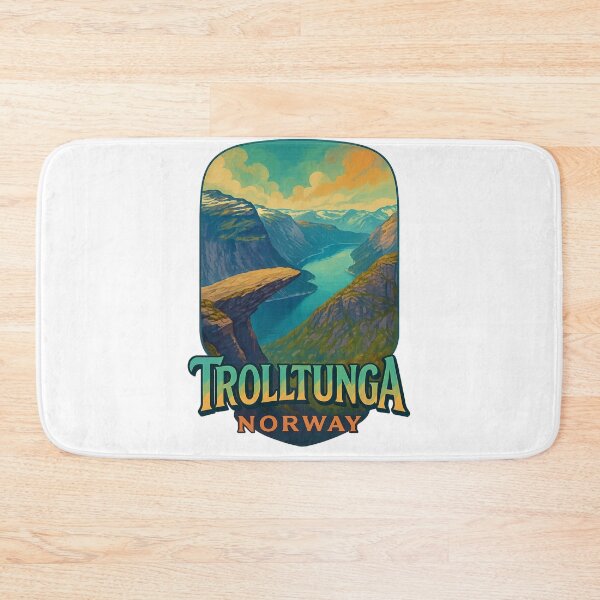 Item preview, Sunlit Trolltunga Cliff Overlooking Norwegian Fjords designed and sold by Aryabek.