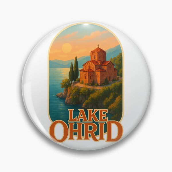Item preview, Sunset Over Lake Ohrid and Saint John Kaneo Church designed and sold by Aryabek.