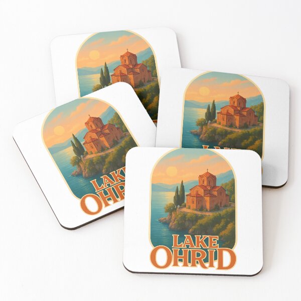 Item preview, Sunset Over Lake Ohrid and Saint John Kaneo Church designed and sold by Aryabek.