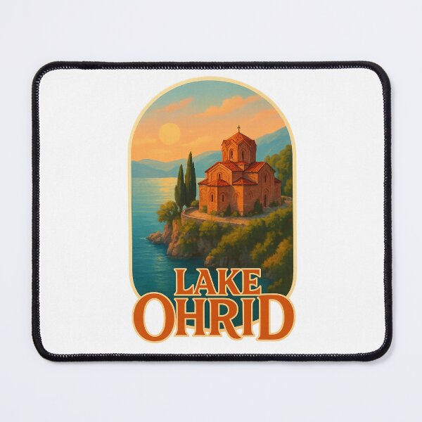 Item preview, Sunset Over Lake Ohrid and Saint John Kaneo Church designed and sold by Aryabek.