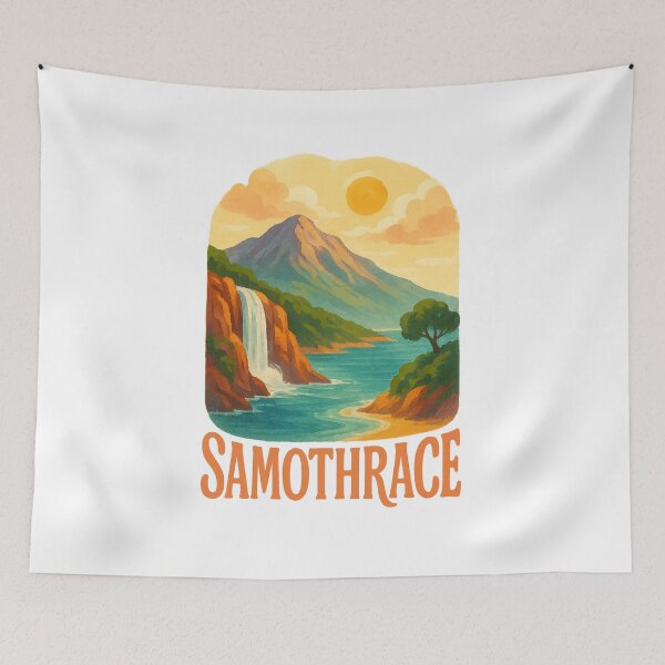 Item preview, Mount Saos and Waterfalls on Samothrace Island designed and sold by Aryabek.