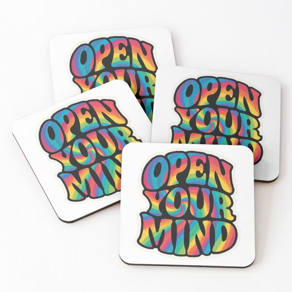 Item preview, Open Your Mind – Psychedelic Rainbow Typography designed and sold by Harprints.Studio.