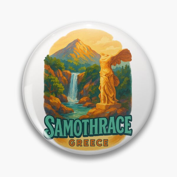 Item preview, Samothrace Island with Winged Victory and Waterfall designed and sold by Places On Earth.