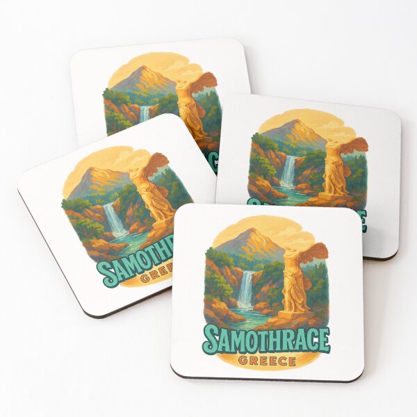 Item preview, Samothrace Island with Winged Victory and Waterfall designed and sold by Places On Earth.