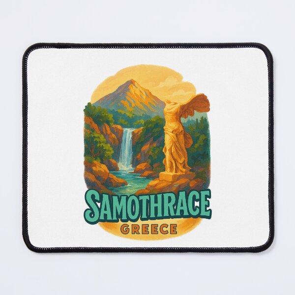 Item preview, Samothrace Island with Winged Victory and Waterfall designed and sold by Places On Earth.