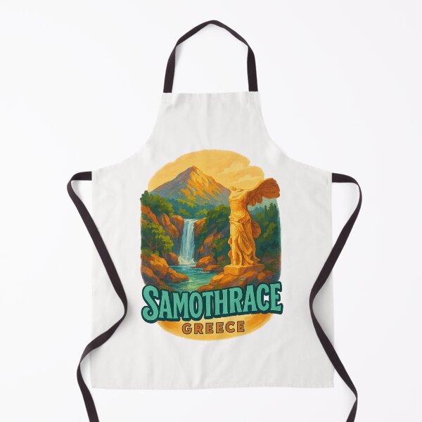 Item preview, Samothrace Island with Winged Victory and Waterfall designed and sold by Places On Earth.