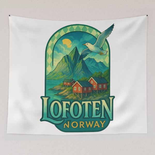 Item preview, Seaside Cabins in the Lofoten Islands, Norway designed and sold by Places On Earth.